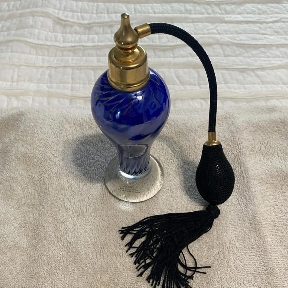 Victoria's Secret Blue and Gold Perfume Atomizer - Picture 1 of 4